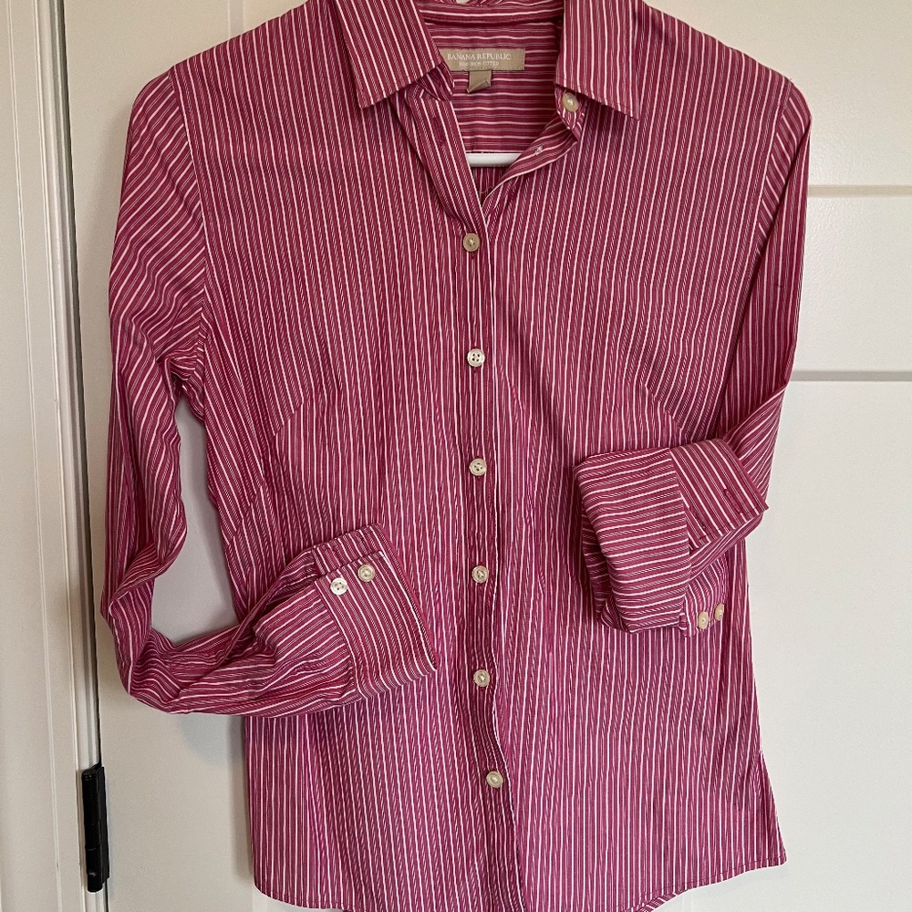 Banana Republic Women's No-Iron Fitted Shirt, Size 6